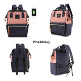 Himawari Laptop Backpack for Women&Men,Wide Open Large USB Charging Port 15.6 Inch Laptop Doctor College Work Bag (XK - 05 - USB L）
