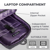 HIMZ WARRIOR Lightweight Laptop Backpack, 17 Inch Water Resistant Travel Backpack for College, Commuter & Business, Anti - Theft Hidden Pocket, Luggage Sleeve, Multiple Compartments for Men & Women