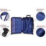 Hipack Hardside 3 - Piece Spinner Luggage Set, Orange, One_Size