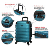 Hipack Prime Hardside 3 - Piece Spinner Luggage Set - Turquoise