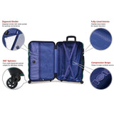 Hipack Prime Hardside 3 - Piece Spinner Luggage Set - Turquoise