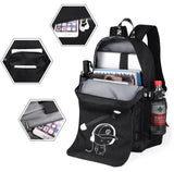 HIPOTUO Anime Luminous Backpack, 16' Laptop Backpack with USB Charging Port with Anti - Theft Lock