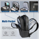 hk Backpack for Men Business Backpack with USB Charger Anti - Theft Mens Backpacks Water - Resistant 15.6 Inch Laptop Backpack Lightweight Casual Bag for Business Travel Office Work College, Black