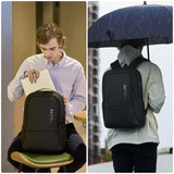 hk Backpack for Men Business Backpack with USB Charger Anti - Theft Mens Backpacks Water - Resistant 15.6 Inch Laptop Backpack Lightweight Casual Bag for Business Travel Office Work College, Black