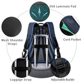 hk Backpack for Men Business Slim Backpack with USB Charger Computer Lightweight Anti - theft Travel Backpacks 15.6 inch Water Resistant Laptop Bag for Work Office College - Dark Blue