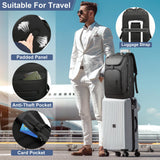 hk Business Smart Backpack for Men Anti - Theft for 17.3 Inch Laptop with USB Charging Port Water - Resistant Large Durable Compact 30L for Travel College Work - Black