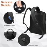 hk Slim Laptop Backpack for Men Women, Lightweight Business Backpacks 15.6 Inch Water - resistant Computer Bag for College Work Daily