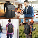 hk Slim Laptop Backpack for Men Women, Lightweight Business Backpacks 15.6 Inch Water - resistant Computer Bag for College Work Daily