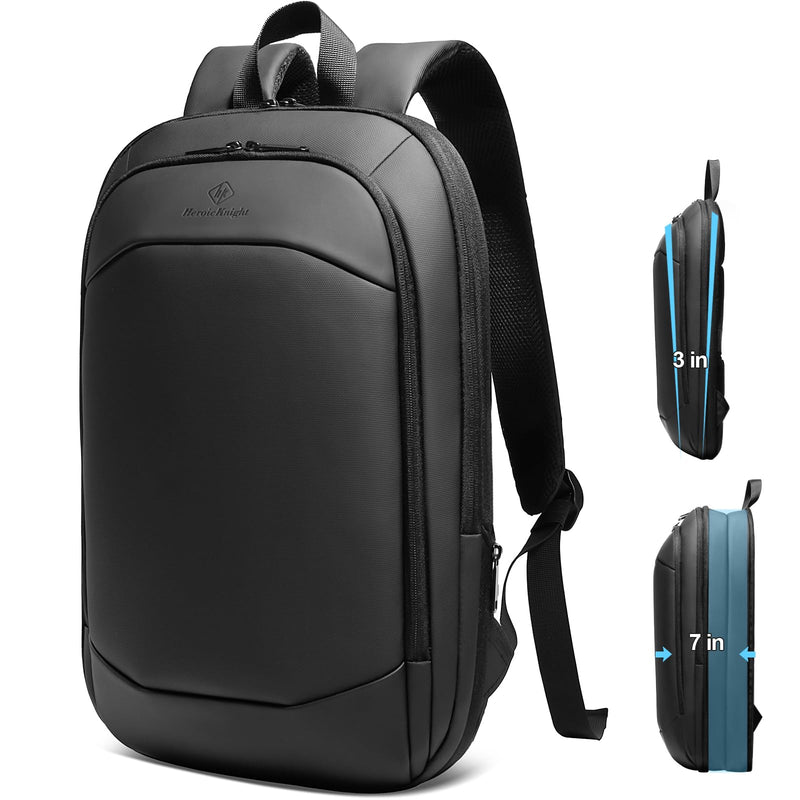 hk Slim Laptop Backpack, Lightweight Expandable High - Tech Business Work Backpack for Men Women,15.6 Inch Anti - theft Waterproof Travel Backpack Durable College Casual Daypack Computer Laptop Bag - Black