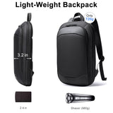 hk Slim Laptop Backpack, Lightweight Expandable High - Tech Business Work Backpack for Men Women,15.6 Inch Anti - theft Waterproof Travel Backpack Durable College Casual Daypack Computer Laptop Bag - Black