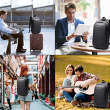 hk Slim Laptop Backpack, Lightweight Expandable High - Tech Business Work Backpack for Men Women,15.6 Inch Anti - theft Waterproof Travel Backpack Durable College Casual Daypack Computer Laptop Bag - Black