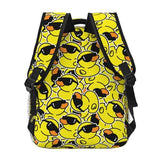 HKHEHOP Cool Duck Cartoon Funny Backpack For School Laptop Bags Bookbag Big Casual Daypack For Student Girls Boys Kids Teens Travel Sports Work