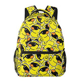 HKHEHOP Cool Duck Cartoon Funny Backpack For School Laptop Bags Bookbag Big Casual Daypack For Student Girls Boys Kids Teens Travel Sports Work