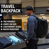 Ho Stevie! TSA Friendly Travel Backpack - Airline Approved Personal Item 28L Back Pack (Lightweight & Water Resistant)