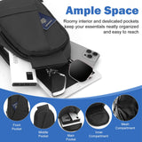 Hoedia Crossbody Sling Bag for Men Women, Shoulder Cross Body Bag EDC Back Pack with Reflective Strip and Multiple Pockets