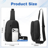 Hoedia Crossbody Sling Bag for Men Women, Shoulder Cross Body Bag EDC Back Pack with Reflective Strip and Multiple Pockets
