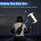 Hoedia Crossbody Sling Bag for Men Women, Shoulder Cross Body Bag EDC Back Pack with Reflective Strip and Multiple Pockets