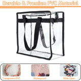 Hoiny Clear Bag for Stadium Events Approved, 12x6x12 Large Transparent Tote Bag with Zipper, Clear Bag Stadium Approved for Gym Concert Sports Festivals School