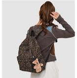 HOKMAH Fashion Cheetah Backpack Shoulder Bag, Trendy y2k Design Daypack Bookbag Leopard Print Coquette Purse Women Men Daily (Brown)