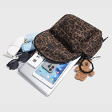 HOKMAH Fashion Cheetah Backpack Shoulder Bag, Trendy y2k Design Daypack Bookbag Leopard Print Coquette Purse Women Men Daily (Brown)