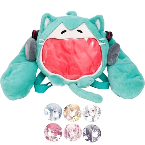 HOKMAH Kawaii Backpack with Kawaii Pin and Accessories, Comic-Con y2k Shoulder Bag Daypack cute Backpack Grunge Itabag Purse (Cat) | Backpacks4Less