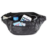 Home - X Leather Fanny Pack for Women and Men - Multipurpose Fanny Pack Crossbody Bags for Women - Adjustable Strap Leather Waist Bag for Travel, Hiking, Running and Cycling
