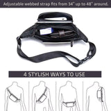 Home - X Leather Fanny Pack for Women and Men - Multipurpose Fanny Pack Crossbody Bags for Women - Adjustable Strap Leather Waist Bag for Travel, Hiking, Running and Cycling