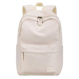 HOMIEE Lightweight Casual Laptop Backpack Fits 15.6 Inch Computer, Water-Resistant Small Daypack Cute Unisex Bookbag for Teen College Work Travel, Beige