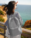 HOMIEE Lightweight Casual Laptop Backpack Fits 15.6 Inch Computer, Water - Resistant Small Daypack Unisex Bookbag for Teen College Work Travel, Grey