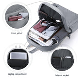 HOMIEE Lightweight Casual Laptop Backpack Fits 15.6 Inch Computer, Water - Resistant Small Daypack Unisex Bookbag for Teen College Work Travel, Grey