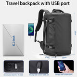 HOMIEE Travel Backpack 40L TSA Friendly Flight Approved Carry - on Luggage, Waterproof Business Computer Backpack Fits 17.3 Inch Laptop, Extra Large Weekender Bag with Shoe Compartment, Black