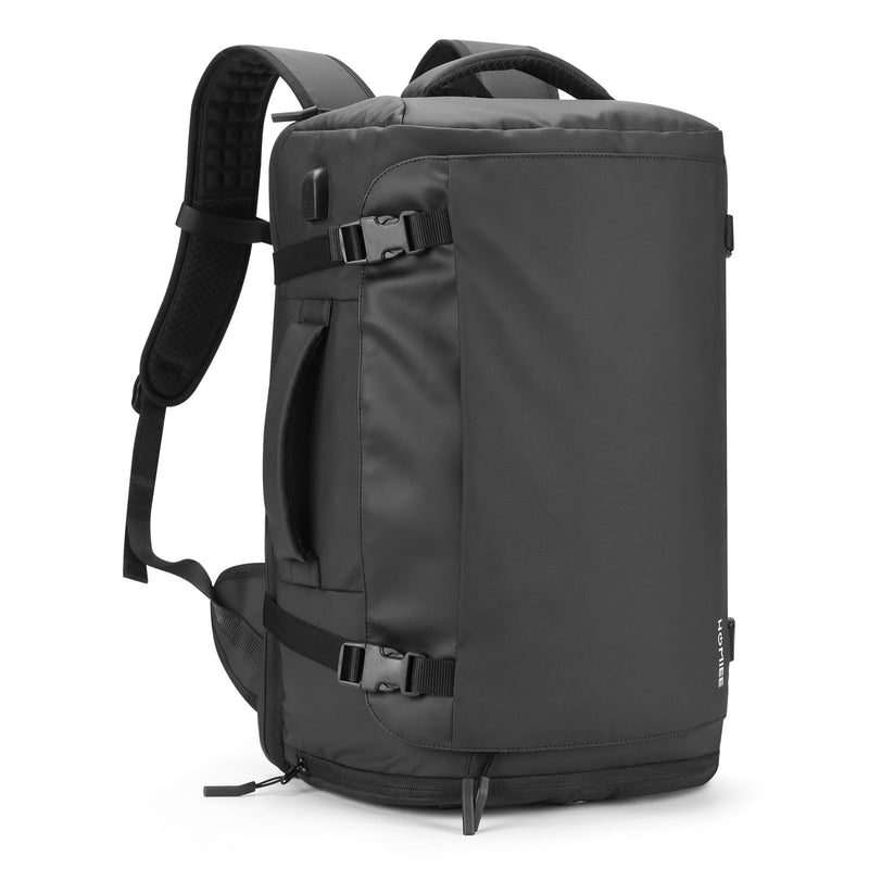 HOMIEE Travel Backpack 40L TSA Friendly Flight Approved Carry - on Luggage, Waterproof Business Computer Backpack Fits 17.3 Inch Laptop, Extra Large Weekender Bag with Shoe Compartment, Black
