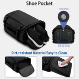 HOMIEE Travel Backpack 40L TSA Friendly Flight Approved Carry - on Luggage, Waterproof Business Computer Backpack Fits 17.3 Inch Laptop, Extra Large Weekender Bag with Shoe Compartment, Black