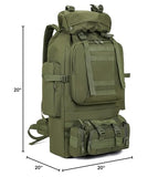 HongXingHai 100L Camping Hiking Backpack,Molle military Tactical rucksack backpack,Waterproof Lightweight Hiking Backpack