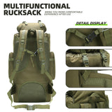 HongXingHai 100L Camping Hiking Backpack,Molle military Tactical rucksack backpack,Waterproof Lightweight Hiking Backpack