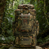 HongXingHai 100L Camping Hiking Backpack,Molle military Tactical rucksack backpack,Waterproof Lightweight Hiking Backpack (Maple Leaf)