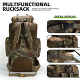 HongXingHai 100L Camping Hiking Backpack,Molle military Tactical rucksack backpack,Waterproof Lightweight Hiking Backpack (Maple Leaf)