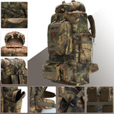 HongXingHai 100L Camping Hiking Backpack,Molle military Tactical rucksack backpack,Waterproof Lightweight Hiking Backpack (Maple Leaf)