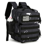 HongXingHai 9L Mini Tactical Backpack for Men and Women, Tactical Backpack Small for Hiking, Small Tactical Bag (Black Lightning)
