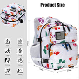 HongXingHai 9L Mini Tactical Backpack for Men and Women, Tactical Backpack Small for Hiking, Small Tactical Bag (Colorful Cat's Paw)