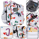 HongXingHai 9L Mini Tactical Backpack for Men and Women, Tactical Backpack Small for Hiking, Small Tactical Bag (Colorful Cat's Paw)