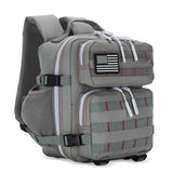 HongXingHai 9L Mini Tactical Backpack for Men and Women, Tactical Backpack Small for Hiking, Small Tactical Bag（Grey Red）