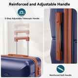 Hoteel Luggage Sets 3 Piece, 4 - Year Warranty, Durable Suitcase Set with Spinner Wheels, ABS Hard Shell Lightweight Luggage with TSA Lock, Large Checked Travel Suitcases, Dark Blue(20/24/28)