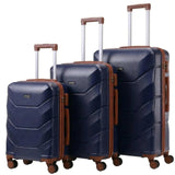 Hoteel Luggage Sets 3 Piece, 4 - Year Warranty, Durable Suitcase Set with Spinner Wheels, ABS Hard Shell Lightweight Luggage with TSA Lock, Large Checked Travel Suitcases, Dark Blue(20/24/28)