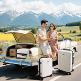 Hoteel Luggage Sets 3 Piece Hardside, 4 - Year Warranty, Luggage Set with Spinner Wheels, TSA Lock, Wet/Dry Separation Compartment, Lightweight Carry on Luggage, 20"/24"/28" Suitcase, Beige