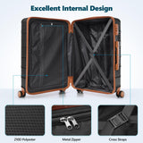 Hoteel Luggage Sets 3 Piece with Spinner Wheels TSA Lock (4 - YEAR WARRANTY), Durable Suitcase Lightweight Travel Hardshell PC+ABS Large Carry on Luggage for Men&Women, Gloss Black (20/24/28in)