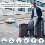 Hoteel Luggage Sets 3 Piece,(4 - YEARS WARRANTY) ABS+PC Durable Lightweight Hard Shell Luggage Sets With TSA Lock For Travel,Business Trip, Suitcase Set 20 24 28 Inch, Blue