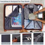 Hoteel Luggage Sets 3 Piece,(4 - YEARS WARRANTY) ABS+PC Durable Lightweight Hard Shell Luggage Sets With TSA Lock For Travel,Business Trip, Suitcase Set 20 24 28 Inch, Blue