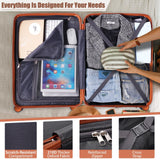 Hoteel Luggage Sets 3 Piece,(4 - YEARS WARRANTY) ABS+PC Durable Lightweight Hard Shell Luggage Sets With TSA Lock For Travel,Business Trip, Suitcase Set 20 24 28 Inch, Beige