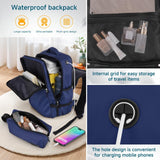 Hoteel Luggage Sets 5 Piece, 4 - Year Warranty, Carry - On Luggage with Dual - Spinner Wheels, PC+ABS Hardside Suitcase Set with TSA Lock, Durable Large Suitcase, Dark Blue(20/24/28/DB/TB)